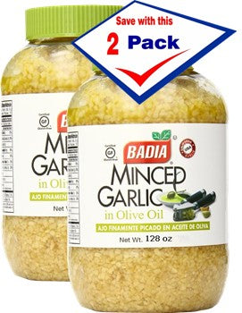 Badia Minced Garlic in Olive Oil 128 oz Pack of 2