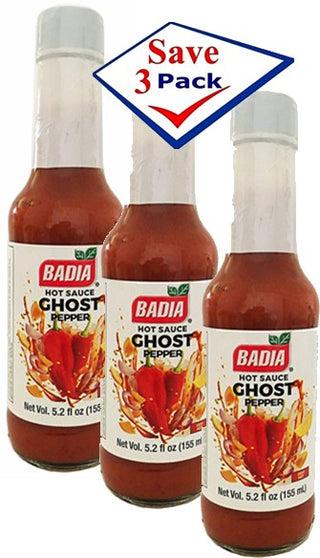 Badia Ghost Pepper Hot Sauce 5.2 oz Pack of 3