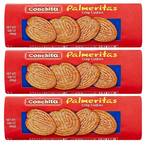 Palmeritas by Conchita. Crisp cookies  5.8 oz Pack of 3