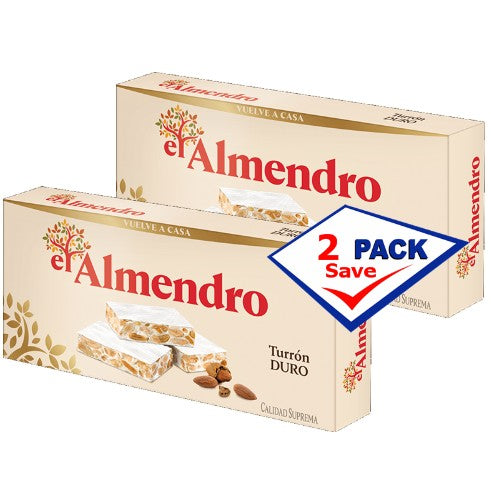 El Almendro Turron Alicante (Duro) 8.8 oz Pack of 2