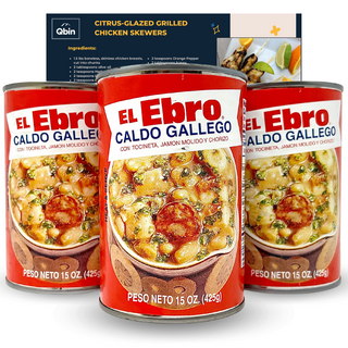 El Ebro Caldo Gallego Galician-Cuban bean soup, three 15oz cans, ready to heat