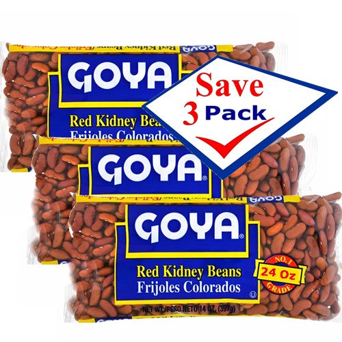Goya Dry Red Kidney Dry Beans Frijoles Colorados 14 oz Pack of 3