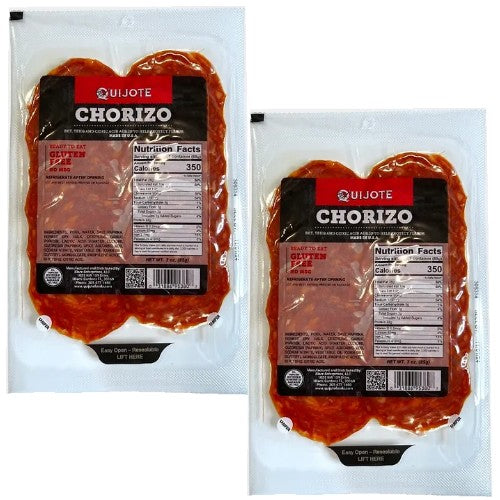 Quijote Sliced Chorizo 3 oz Ready to Eat Pack of 2