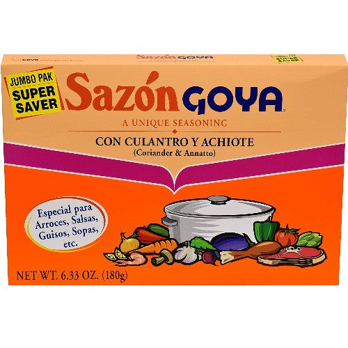 Goya Sazon con Culantro y Achiote Jumbo Pack  6.33 oz
