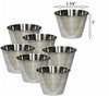 Individual Flan Molds Stainless Steel. Set of 6 Diameter 2 3/4 inch