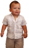 Linen Guayabera Shirt for Baby Boys