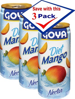 Goya Diet Mango Mango Nectar 9,6 Oz Pack of 3