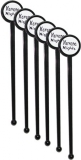 "Havana Night Drink Stirrer 7"" Tall. Set of 6 Black"