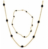"Azabache necklace. Gold filled 18"" long"