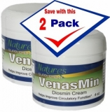 Venasmin Diosmin Cream - Helps Circulatory 4 Oz Pack of 2