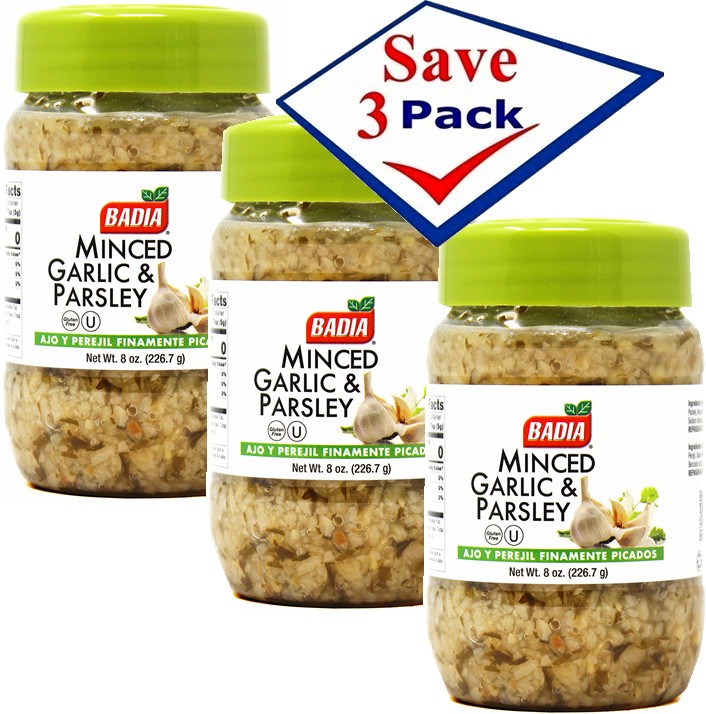 Badia Minced Garlic & Parsley 8 oz Pack of 3: CUBANFOODMARKET.COM