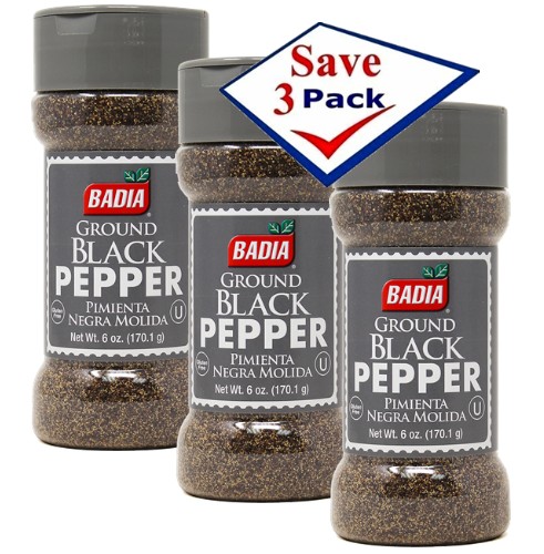 Badia Black Pepper Ground 6 Oz Pack Of 3 Cubanfoodmarket Com