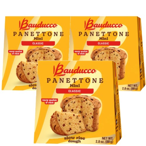 Mini Panettone Classic by Bauducco 2.8 oz Pack of 3