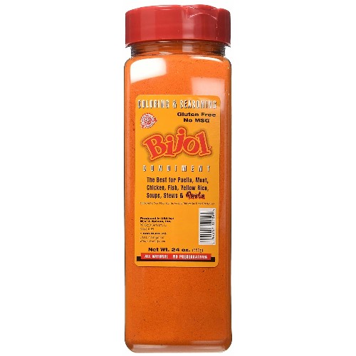 Bijol condiment and coloring. Family size 24 oz