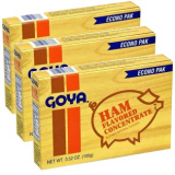 Goya Ham Flavor Concentrate. 18 individual envelopes. 3.52 oz Pack of 3