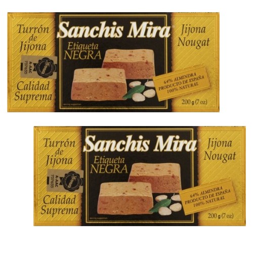 Turron de Jijona by Sanchis Mira 7 oz. Imported from Spain. Pack of 2