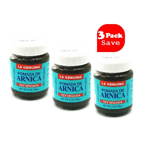 La Genuina Arnica Salve (Black) 2 oz Pack of 3