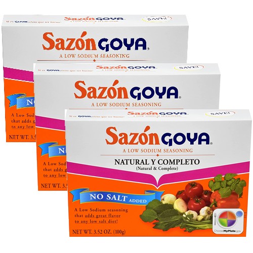 Sazon Seasoning, All Natural, 3oz, Set of 6 Glass Jars