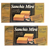 Turron de Yema - Egg Yolk Nougat by Sanchis Mira. 7 oz Pack of 2