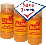 Badia Yellow Coloring/Amarillo (economy) 9.5 oz Pack of 3