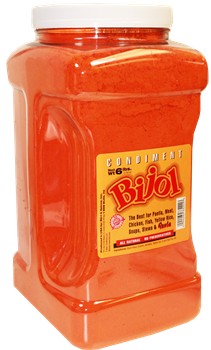 Bijol annatto yellow  seasoning.   6 pound institutional size