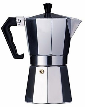 Aluminium and stainless steel, 6-cup percolator