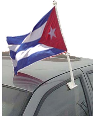Cuban flag for car window