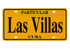 Cuba  retro license plate reproduction