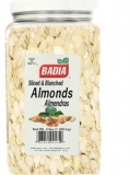 Badia Almonds Sliced & Blanched Jar 3 Pouds