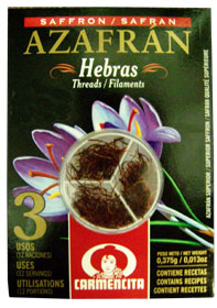 Carmencita Spanish Saffron Threads  ( Hebras de Azafran) 0.013 oz