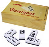 Double Nine Dominoes BC Classic with Wood Case