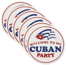 "Welcome to My Cuban party  Coaster Set 4"" Set of 6"
